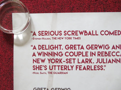 MAGGIE'S PLAN UK QUAD ROLLED POSTER GRETA GERTWIG BILL HADER 2015 Rendezvous Cinema Movie posters