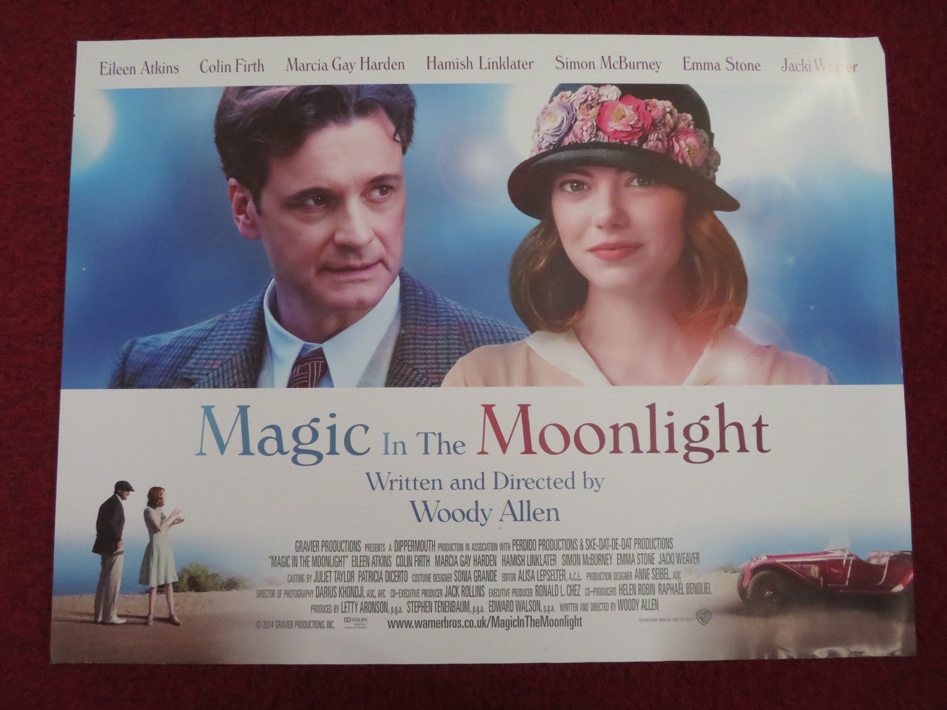 MAGIC IN THE MOONLIGHT UK QUAD (30"x 40") ROLLED POSTER WOODY ALLEN 2014 Rendezvous Cinema Movie posters