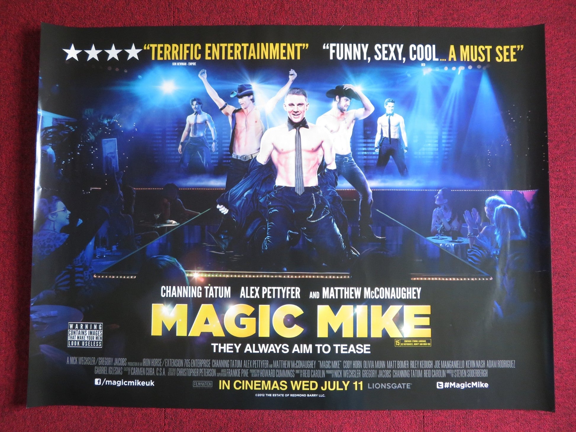 MAGIC MIKE UK QUAD (30"x 40") ROLLED POSTER CHANNING TATUM M. MCCONAUGHEY 2012 Rendezvous Cinema Movie posters