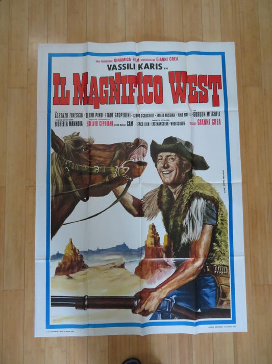 MAGNIFICENT WEST ITALIAN 2 FOGLIO POSTER VASSILI KARIS GORDON MITCHELL 1972 Rendezvous Cinema Movie posters