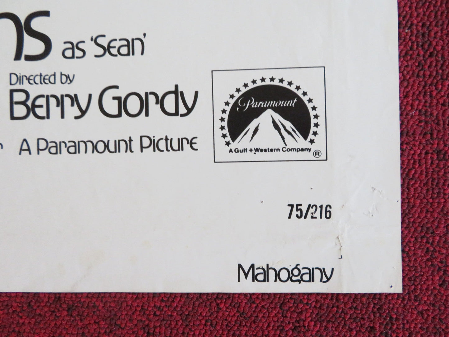 MAHOGANY FOLDED US ONE SHEET POSTER DIANA ROSS ANTHONY PERKINS 1975 Rendezvous Cinema Movie posters