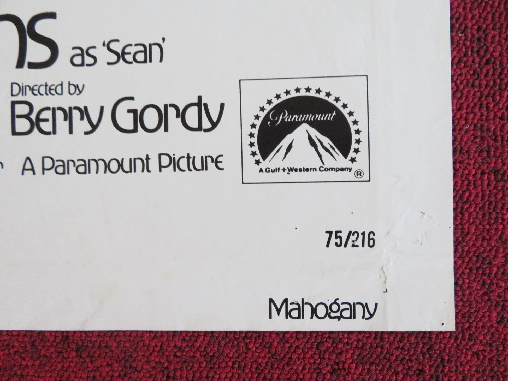 MAHOGANY FOLDED US ONE SHEET POSTER DIANA ROSS ANTHONY PERKINS 1975 Rendezvous Cinema Movie posters