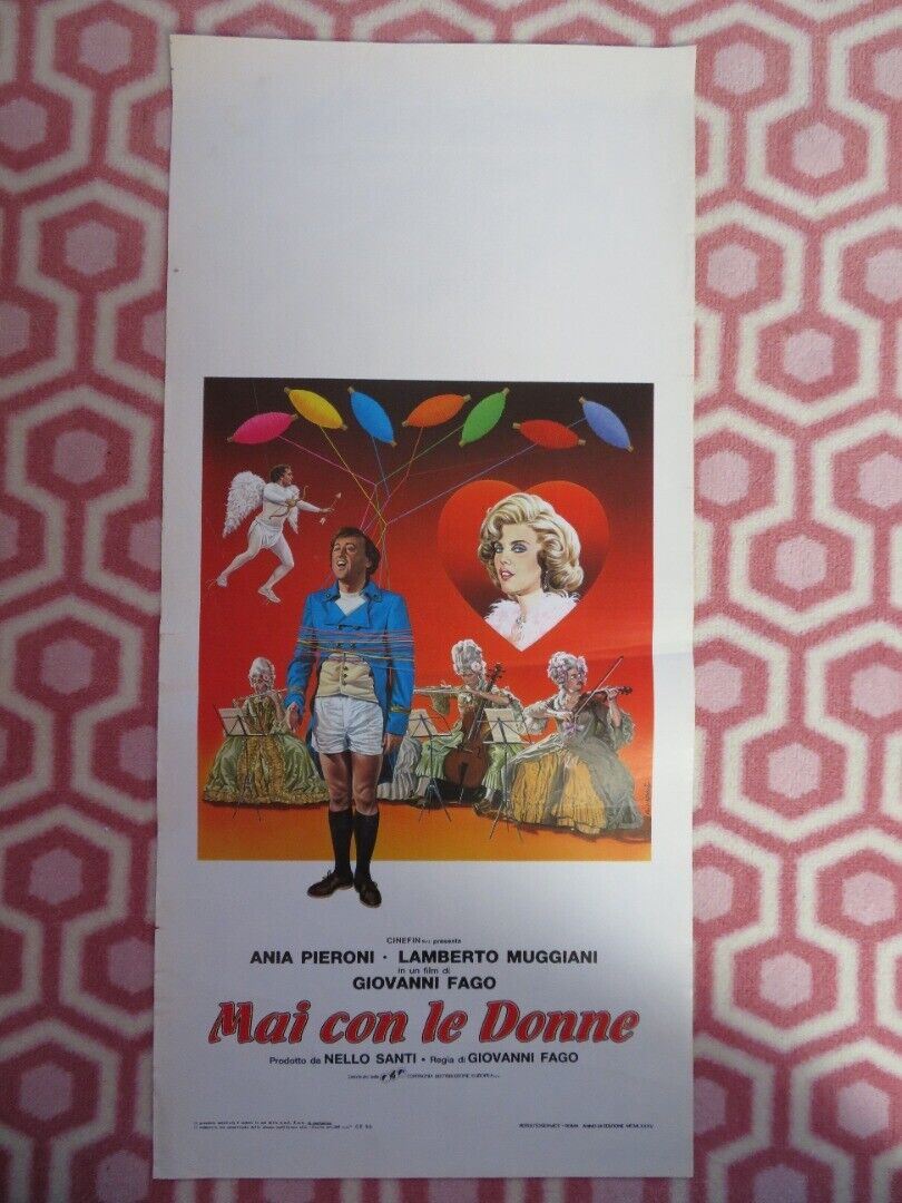 MAI CON LE DONNE ITALIAN LOCANDINA (27.5"x13") POSTER ANIA PIERONI 1985 Movie posters