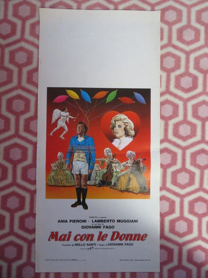 MAI CON LE DONNE ITALIAN LOCANDINA (27.5"x13") POSTER ANIA PIERONI 1985 Movie posters