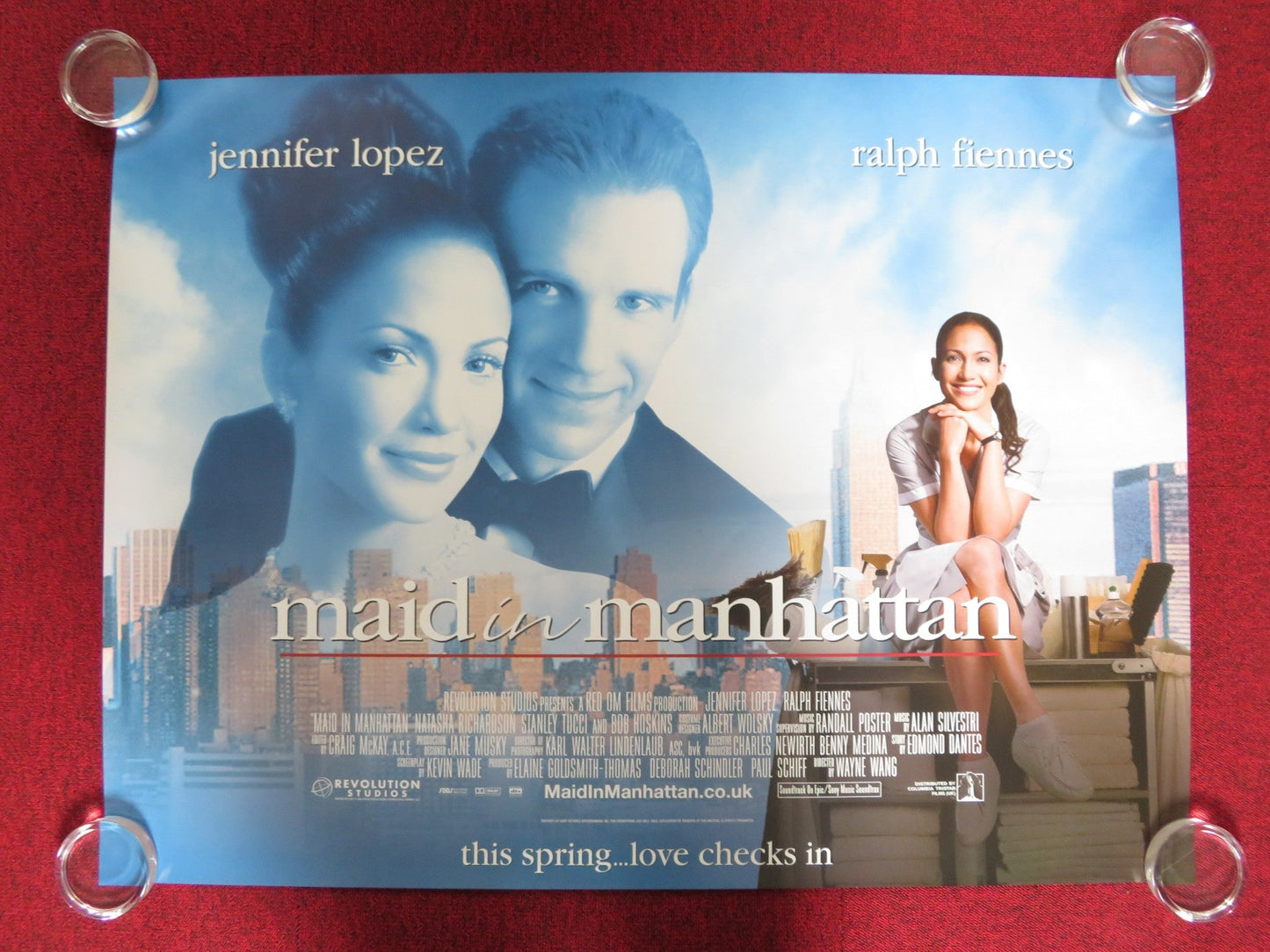 MAID IN MANHATTAN UK QUAD (30"x 40") ROLLED POSTER JENNIFER LOPEZ RALPH FIENNES Rendezvous Cinema Movie posters