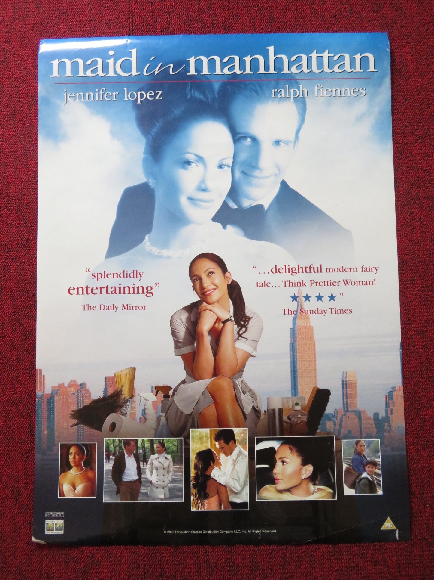 MAID IN MANHATTAN VHS VIDEO POSTER JENNIFER LOPEZ RALPH FIENNES 2002 Rendezvous Cinema Movie posters