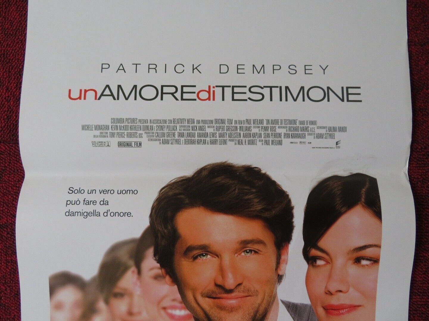 MAID OF HONOR ITALIAN LOCANDINA (27"x13") POSTER PATRICK DEMPSEY 2008 - Rendezvous Cinema