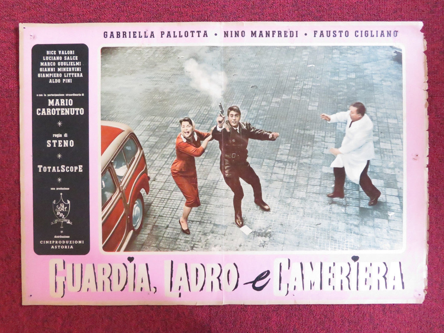 MAID, THIEF AND GUARD - A ITALIAN FOTOBUSTA POSTER GABRIELLA PALLOTTA 1958 Rendezvous Cinema Movie posters