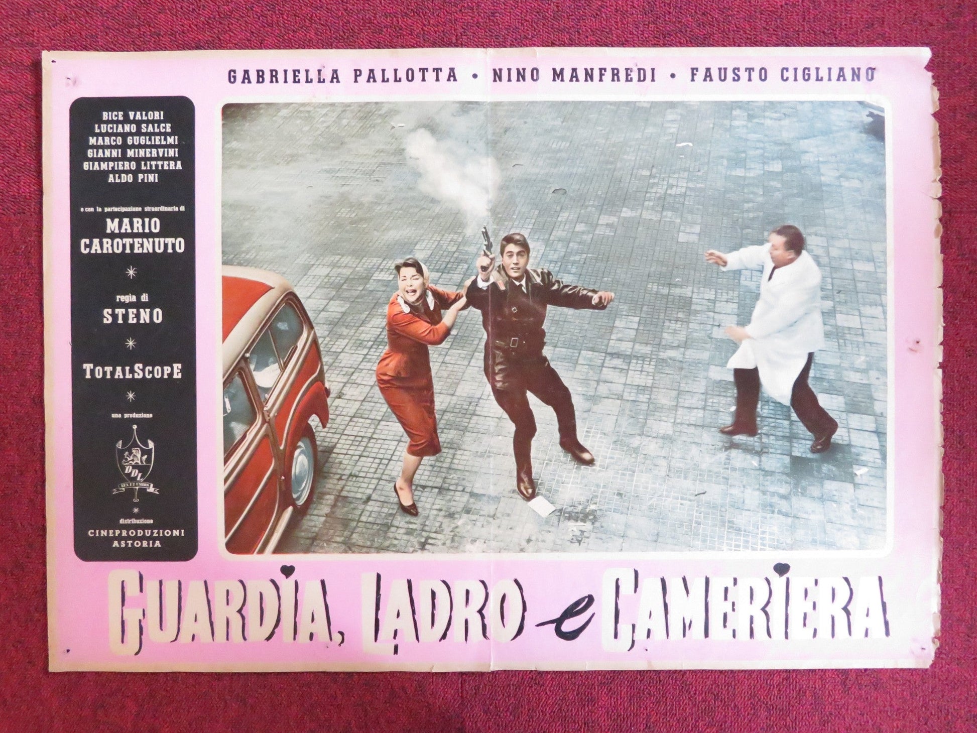 MAID, THIEF AND GUARD - A ITALIAN FOTOBUSTA POSTER GABRIELLA PALLOTTA 1958 Rendezvous Cinema Movie posters
