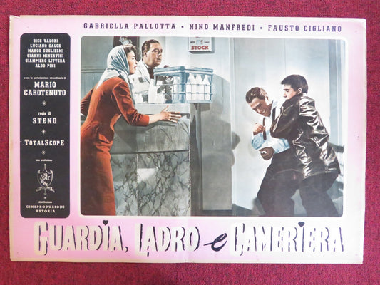 MAID, THIEF AND GUARD - D ITALIAN FOTOBUSTA POSTER GABRIELLA PALLOTTA 1958 Rendezvous Cinema Movie posters