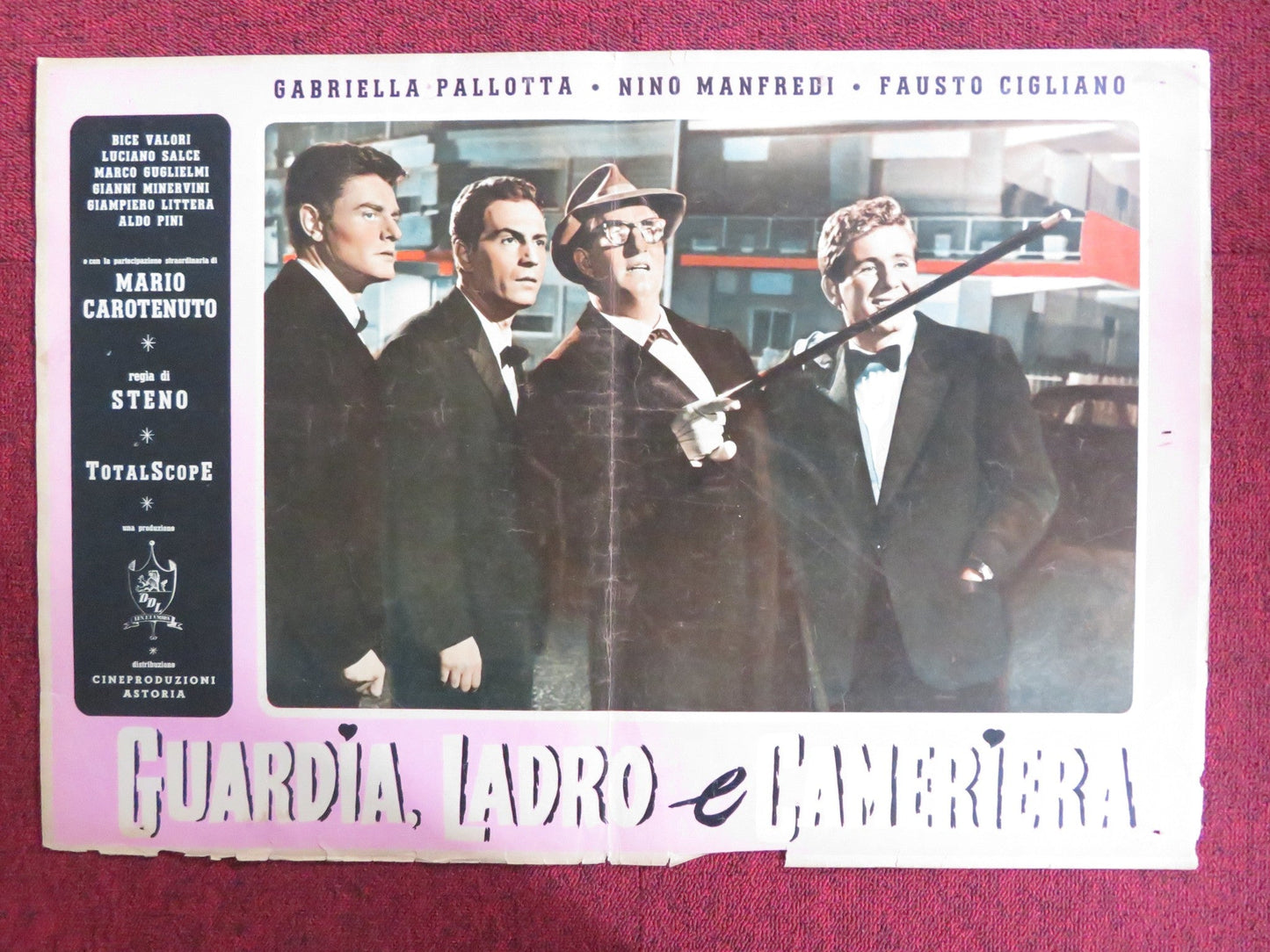MAID, THIEF AND GUARD - E ITALIAN FOTOBUSTA POSTER GABRIELLA PALLOTTA 1958 Rendezvous Cinema Movie posters