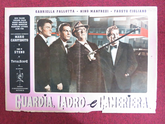MAID, THIEF AND GUARD - E ITALIAN FOTOBUSTA POSTER GABRIELLA PALLOTTA 1958 Rendezvous Cinema Movie posters
