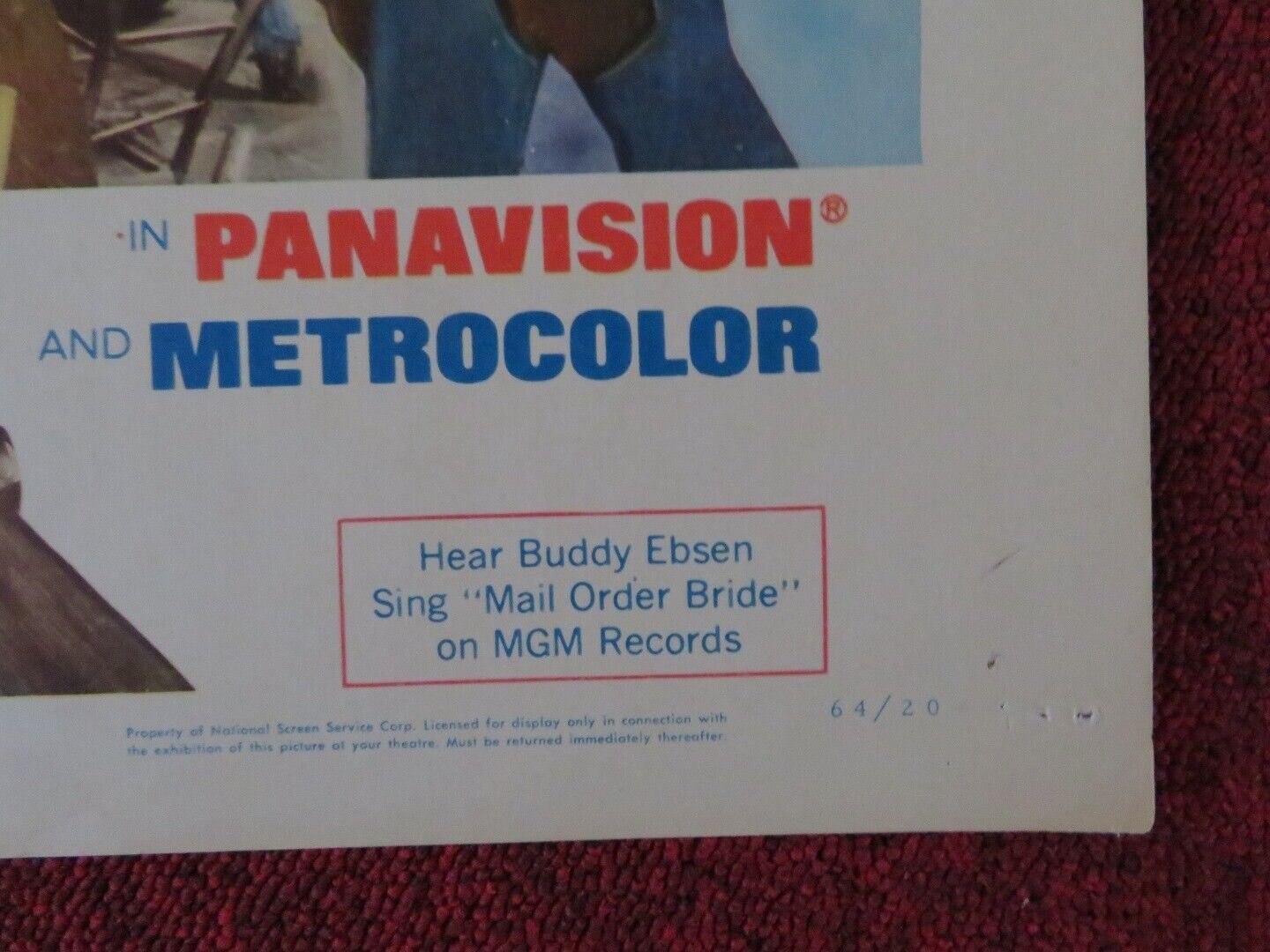 MAIL ORDER BRIDE US HALF SHEET (22"x 28") POSTER BUDDY EBSEN KEIR DULLEA 1964 Movie posters