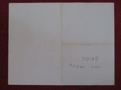 MAIL ORDER BRIDE US HALF SHEET (22"x 28") POSTER BUDDY EBSEN KEIR DULLEA 1964 Movie posters