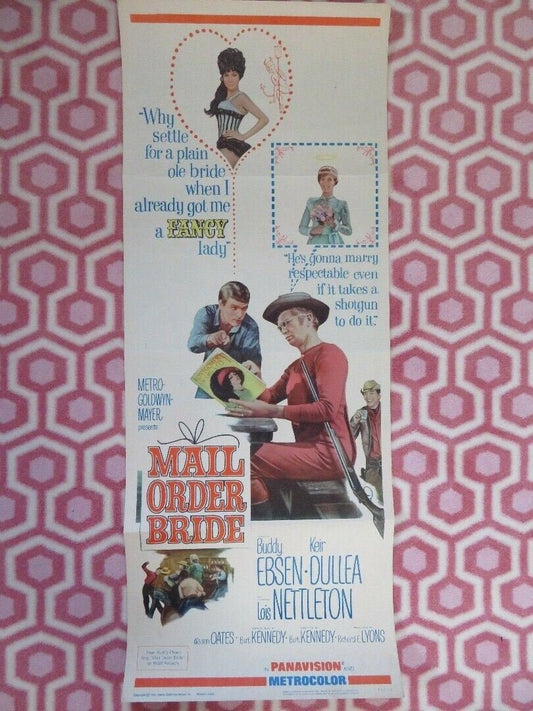 MAIL ORDER BRIDE US INSERT (14"x 36") POSTER BUDDY EBSEN KEIR DULLEA 1964 Movie posters