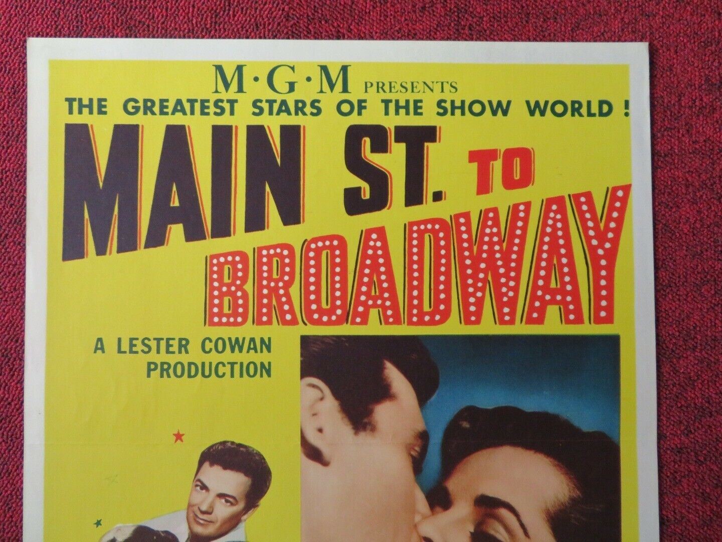 MAIN ST. TO BROADWAY US INSERT (14"x 36") POSTER REX HARRISON HELEN HAYES 1953 Movie posters