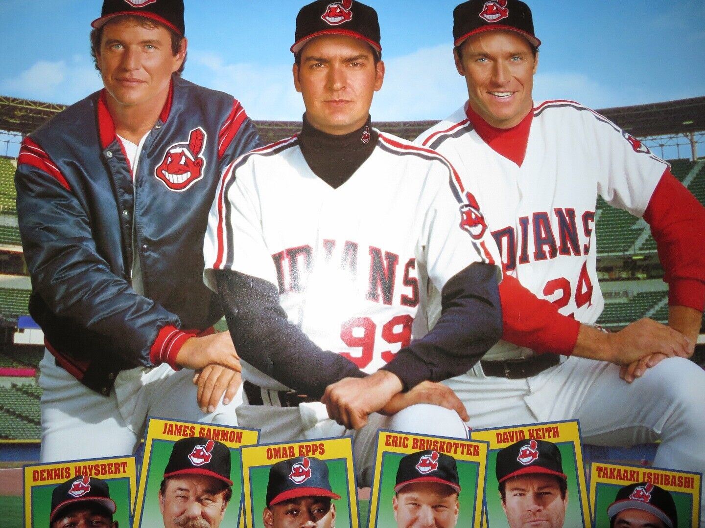 MAJOR LEAGUE 2 ONE SHEET ROLLED POSTER CHARLIE SHEEN 1994 Movie posters