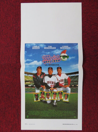 MAJOR LEAGUE II ITALIAN LOCANDINA (27.5"x13") POSTER CHARLIE SHEEN 1994 Movie posters
