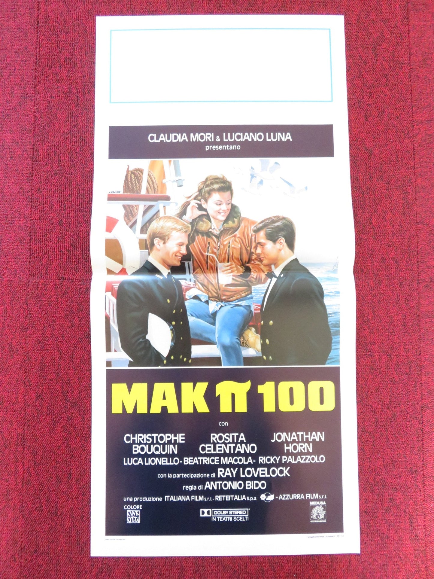 MAK P 100 ITALIAN LOCANDINA POSTER CHRISTOPHE BOUQUIN ROSITA CELENTANO 1988 Rendezvous Cinema Movie posters