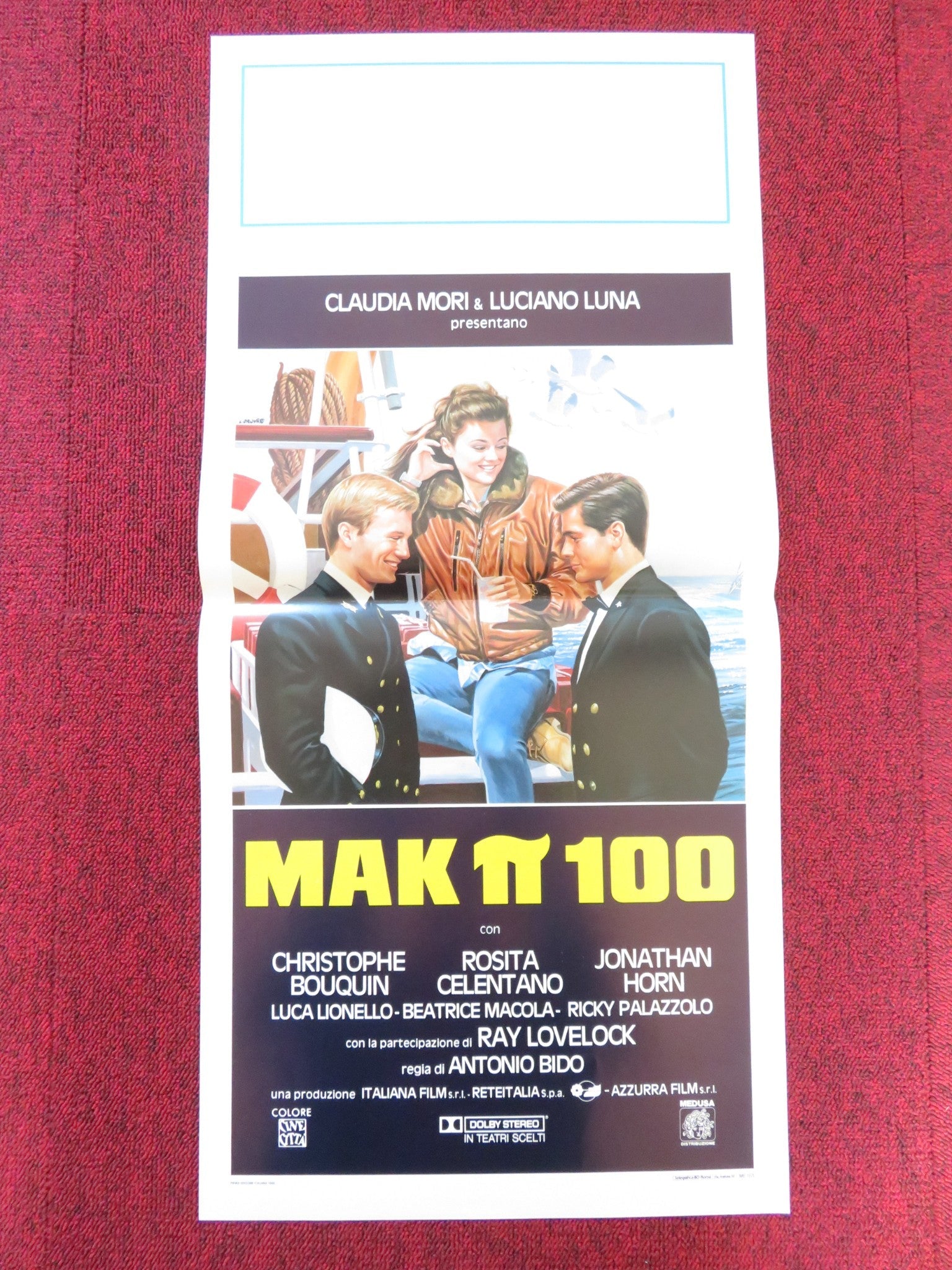 MAK P 100 ITALIAN LOCANDINA POSTER CHRISTOPHE BOUQUIN ROSITA CELENTANO 1988 Rendezvous Cinema Movie posters