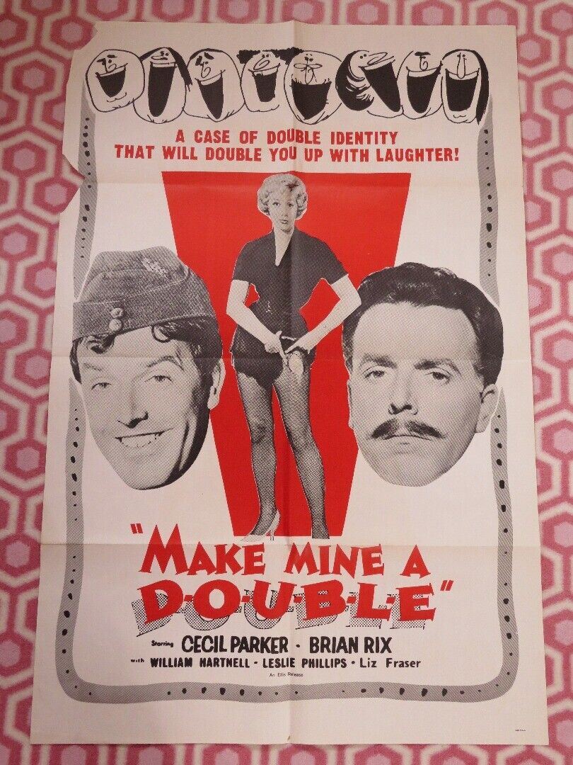MAKE MINE A DOUBLE US ONE SHEET POSTER BRIAN RIX CECIL PARKER 1959 - Rendezvous Cinema