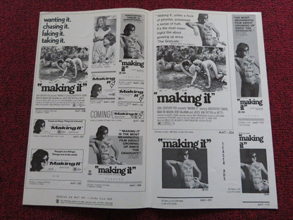 MAKING IT US PRESSBOOK AND SUPPLEMENT - UNCUT BOB BALABAN MARLYN MASON 1971 Rendezvous Cinema Movie posters