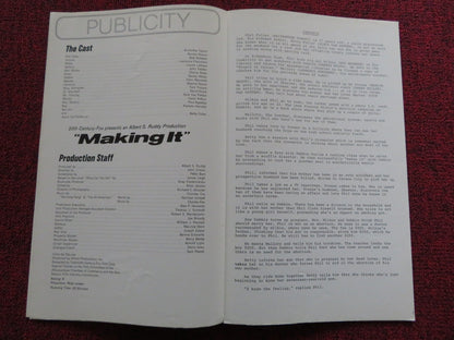 MAKING IT US PRESSBOOK AND SUPPLEMENT - UNCUT BOB BALABAN MARLYN MASON 1971 Rendezvous Cinema Movie posters
