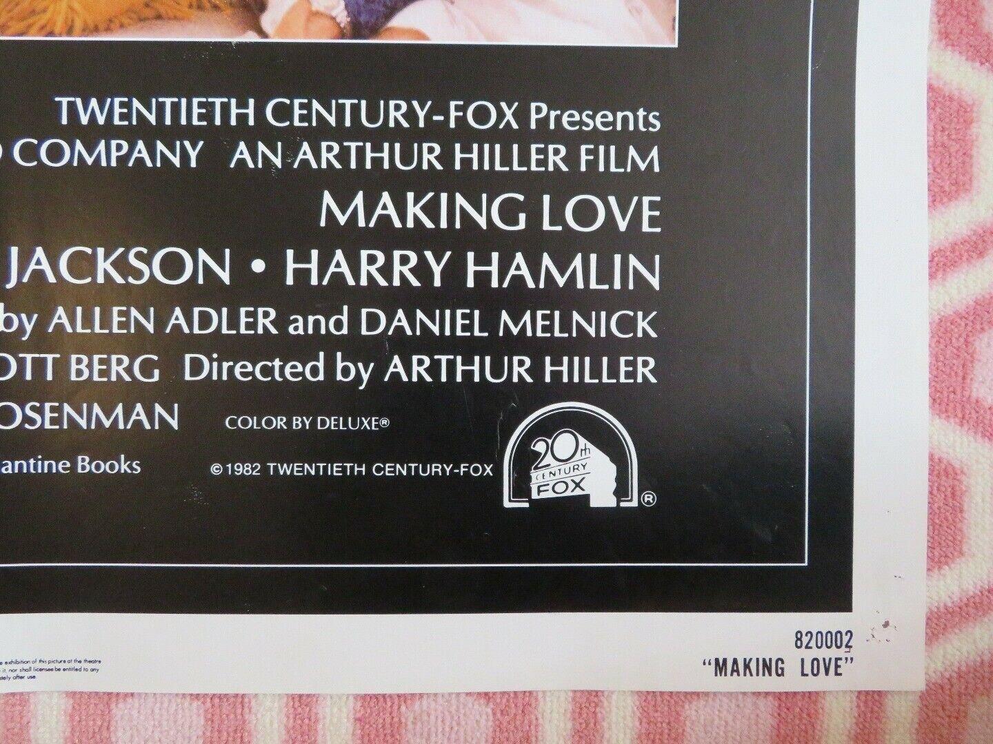 MAKING LOVE US ONE SHEET POSTER MICHEAL ONTKEAN KATE JACKSON 1982 Movie posters