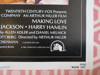 MAKING LOVE US ONE SHEET POSTER MICHEAL ONTKEAN KATE JACKSON 1982 Movie posters