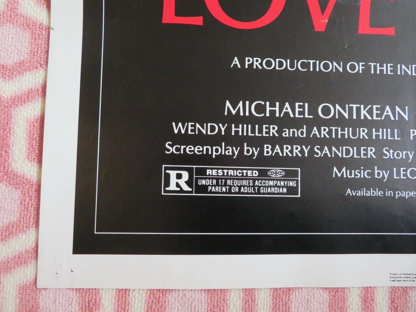 MAKING LOVE US ONE SHEET POSTER MICHEAL ONTKEAN KATE JACKSON 1982 Movie posters