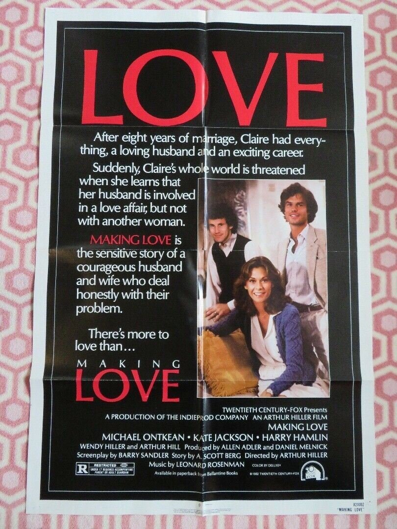 MAKING LOVE US ONE SHEET POSTER MICHEAL ONTKEAN KATE JACKSON 1982 Movie posters