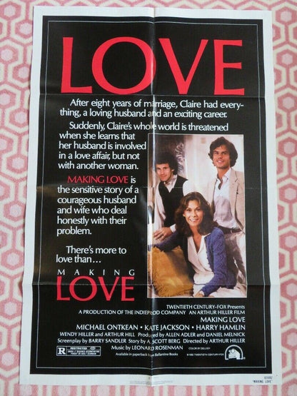 MAKING LOVE US ONE SHEET POSTER MICHEAL ONTKEAN KATE JACKSON 1982 Movie posters