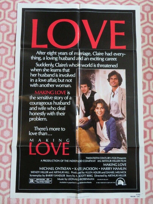 MAKING LOVE US ONE SHEET POSTER MICHEAL ONTKEAN KATE JACKSON 1982 Movie posters