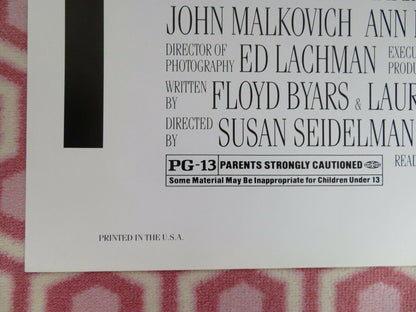 MAKING MR.RIGHT US ONE SHEET POSTER JOHN MALKOVICH ANN MAGNUSON 1987 Rendezvous Cinema Movie posters