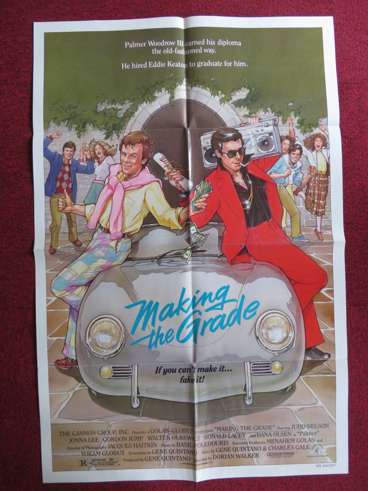 MAKING THE GRADE - CANNON FOLDED US ONE SHEET POSTER JUDD NELSON JONNA LEE 1984 Rendezvous Cinema Movie posters