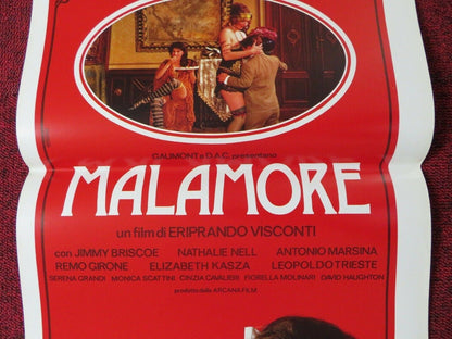 MALAMORE ITALIAN LOCANDINA (27.5"x12.5") POSTER JIMMY BRISCOE NATHALIE NELL 1982 Movie posters