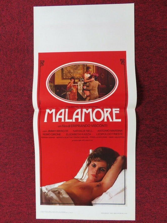 MALAMORE ITALIAN LOCANDINA (27.5"x12.5") POSTER JIMMY BRISCOE NATHALIE NELL 1982 Movie posters
