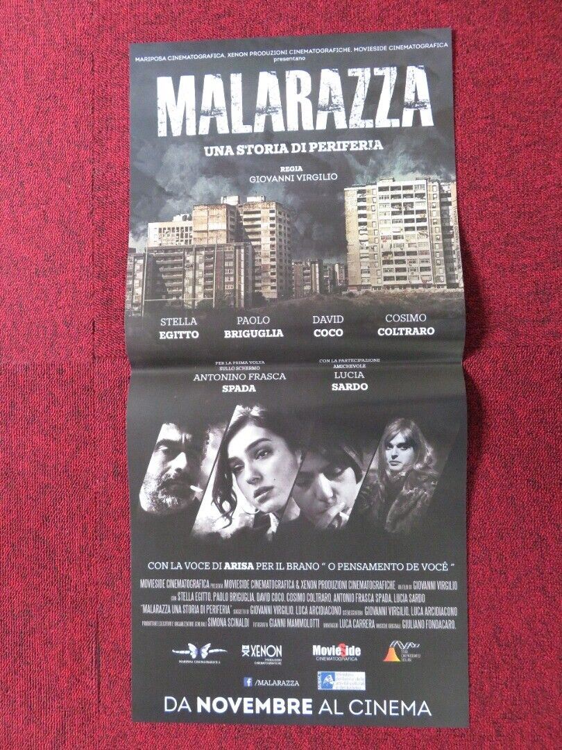 MALARAZZA : UNA STORIA DI PERIFERIA ITALIAN LOCANDINA (26.5"x12.5") POSTER '17 - Rendezvous Cinema