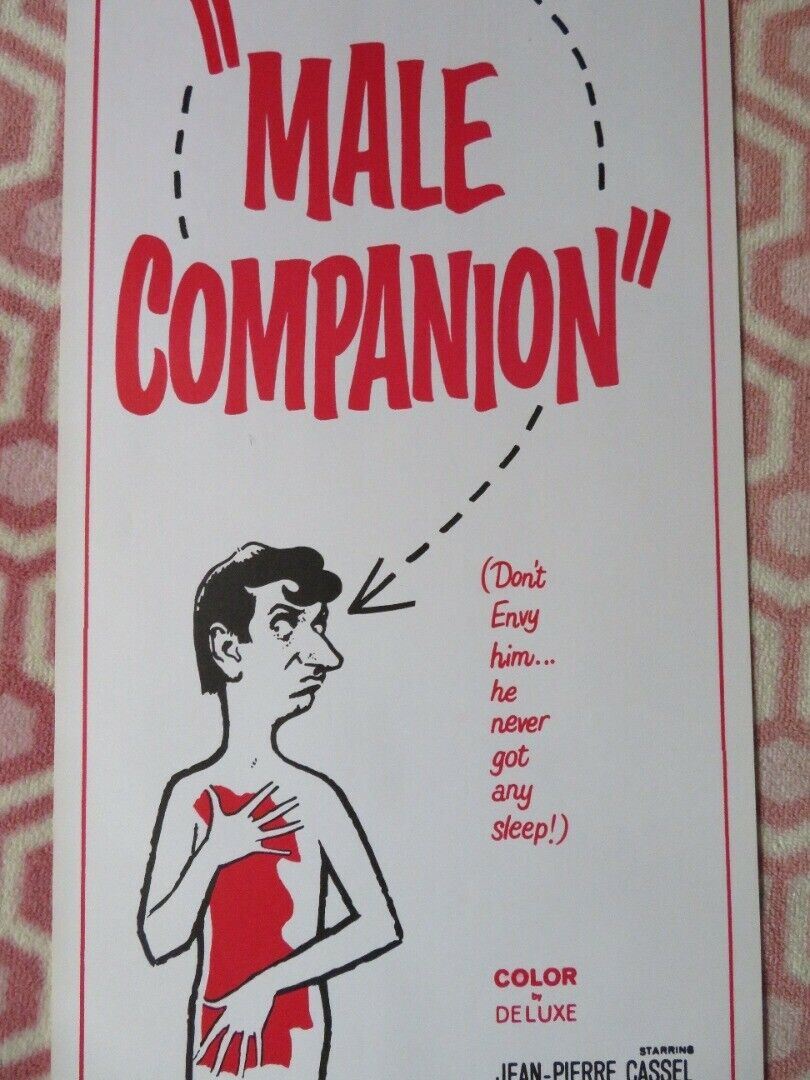 MALE COMPANION US INSERT (14"x 36") POSTER JEAN-PIERRE CASSEL 1965 - Rendezvous Cinema
