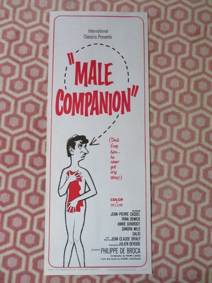 MALE COMPANION US INSERT (14"x 36") POSTER JEAN-PIERRE CASSEL 1965 - Rendezvous Cinema
