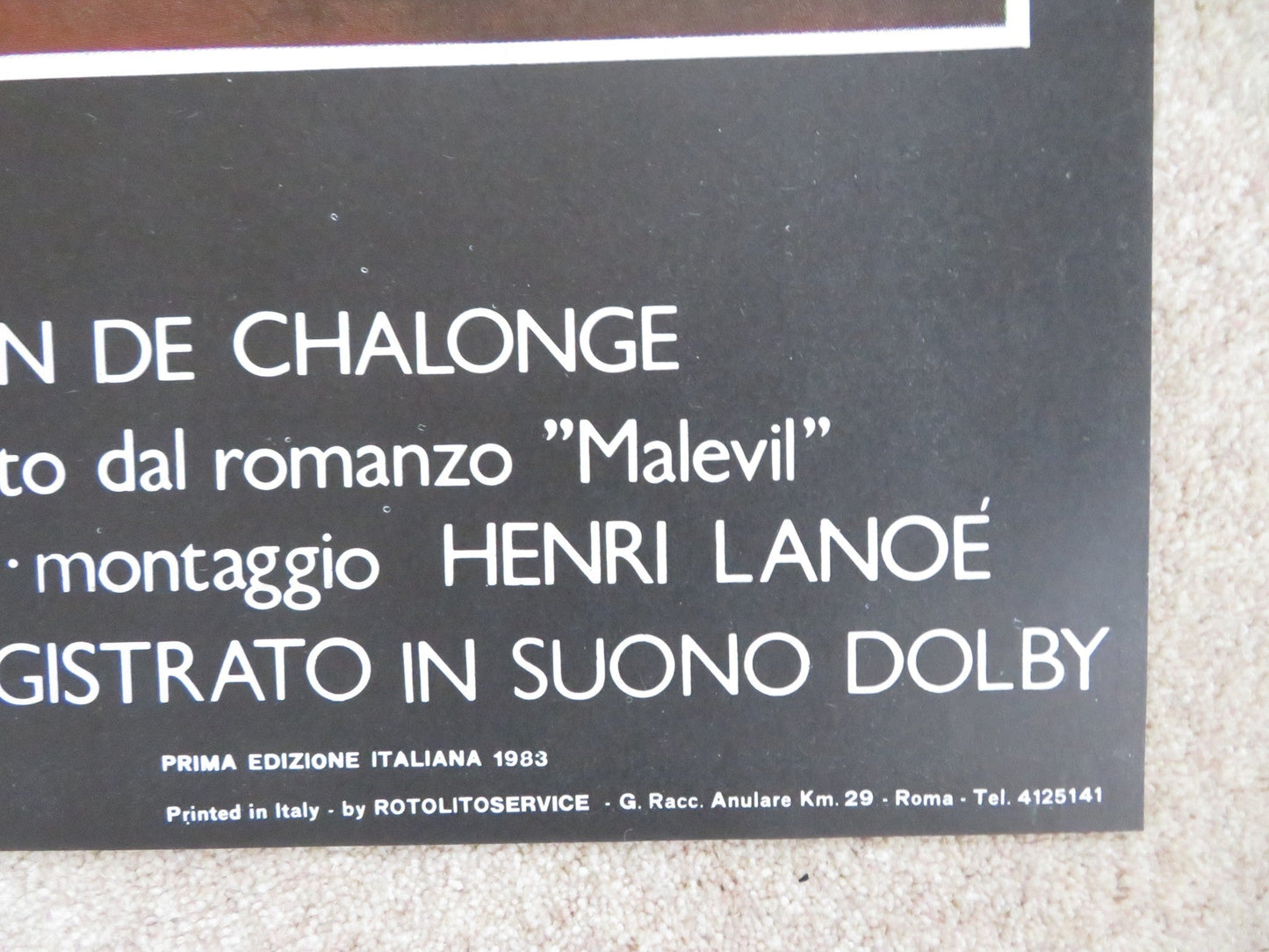 MALEVIL ITALIAN 2 FOGLIO POSTER MICHEL SERRAULT JACQUES DUTRONC 1983 Rendezvous Cinema Movie posters
