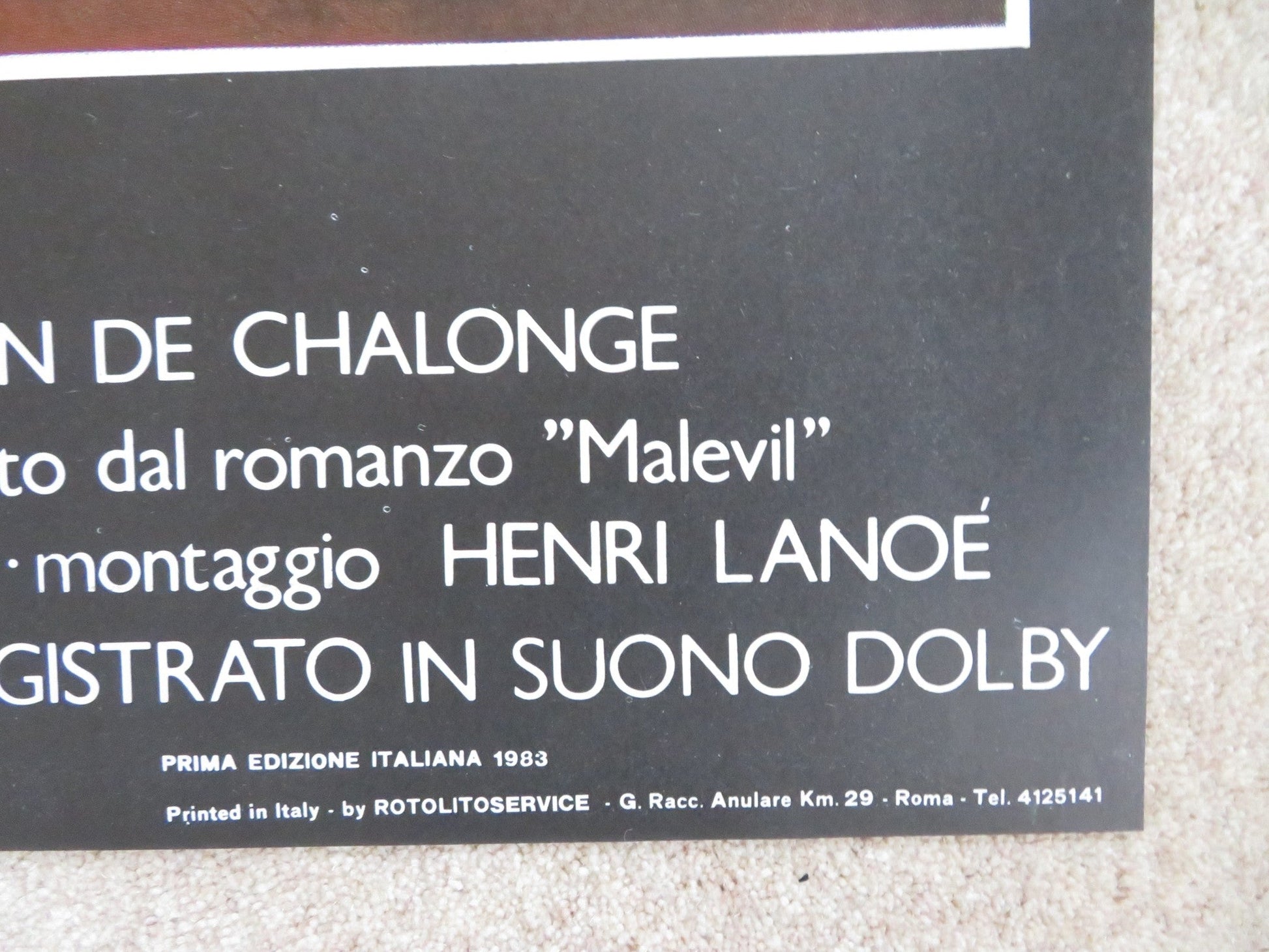 MALEVIL ITALIAN 2 FOGLIO POSTER MICHEL SERRAULT JACQUES DUTRONC 1983 Rendezvous Cinema Movie posters