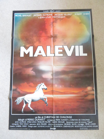 MALEVIL ITALIAN 2 FOGLIO POSTER MICHEL SERRAULT JACQUES DUTRONC 1983 Rendezvous Cinema Movie posters