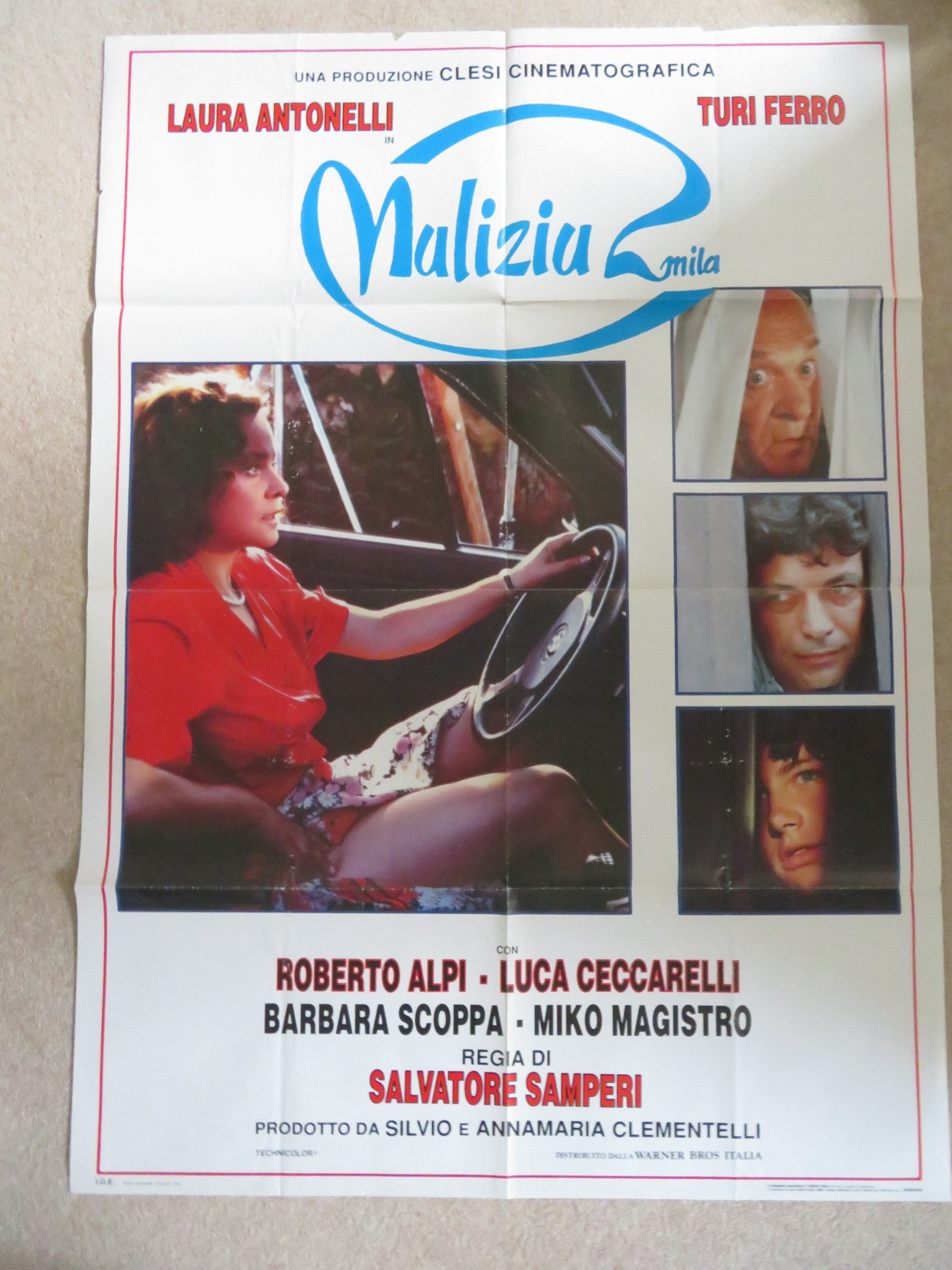 MALIZIA 2000 ITALIAN 2 FOGLIO POSTER LAURA ANTONELLI TURI FERRO 1991 Rendezvous Cinema Movie posters