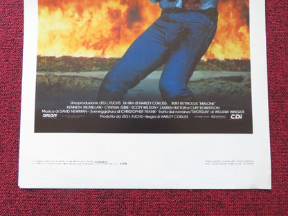 MALONE ITALIAN LOCANDINA POSTER BURT REYNOLDS CLIFF ROBERTSON 1987 Rendezvous Cinema Movie posters