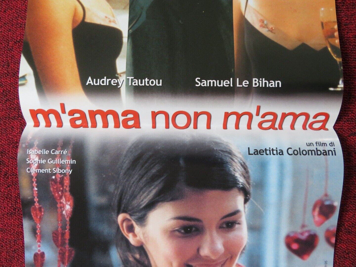 M'AMA NON M'AMA ITALIAN LOCANDINA (25"x12.5") POSTER AUDREY TAUTOU 2002 Movie posters