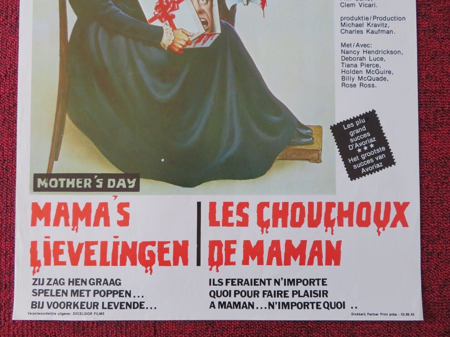 MAMA'S LIEVELINGEN / MOTHER'S DAY BELGIUM (21"x14") POSTER DEBORAH LUCE 1980 Movie posters