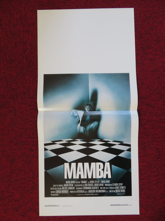 MAMBA ITALIAN LOCANDINA (27.5"x13") POSTER TRUDIE STYLER GREGG HENRY 1988 Rendezvous Cinema Movie posters
