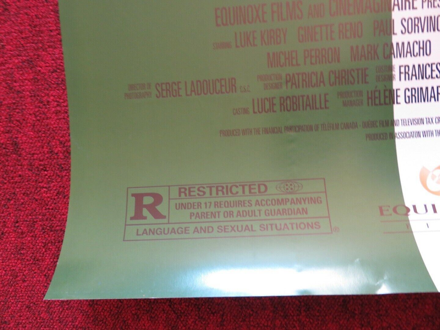 MAMBO ITALIANO US ONE SHEET ROLLED POSTER LUKE KIRBY GINETTE RENO 2003 Movie posters