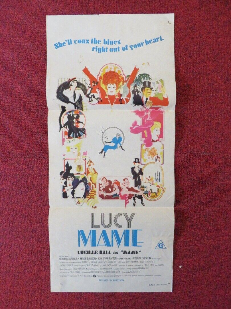 MAME FOLDED AUSTRALIAN DAYBILL POSTER LUCILLE BALL BEA ARTHUR 1974 Movie posters